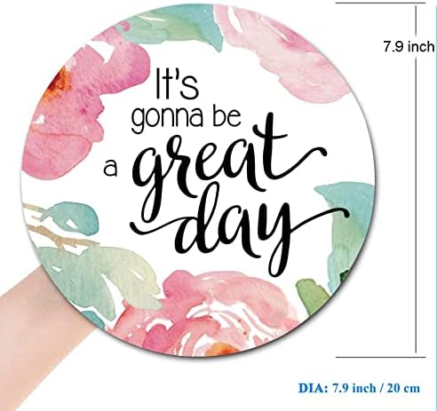 Mouse Pad, Inspirational Quote Floral Mouse Pad, Quote Great Day Mouse Pad