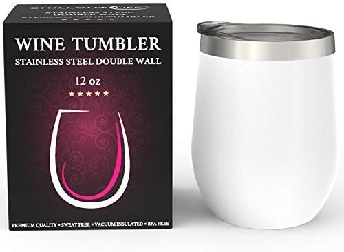CHILLOUT LIFE 12 oz Stainless Steel Wine Tumbler