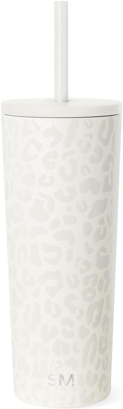 Simple Modern Iced Coffee Tumbler, Insulated | 24oz | Leopard | Reusable