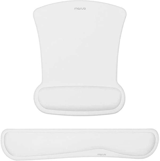 MOSISO Wrist Rest Support for Mouse Pad & Keyboard Set, Ergonomic Mousepad