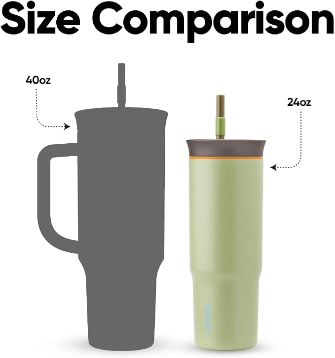 Owala Tumbler Stainless Steel Water Bottle 24 oz Brave Adventures | 2-in-1