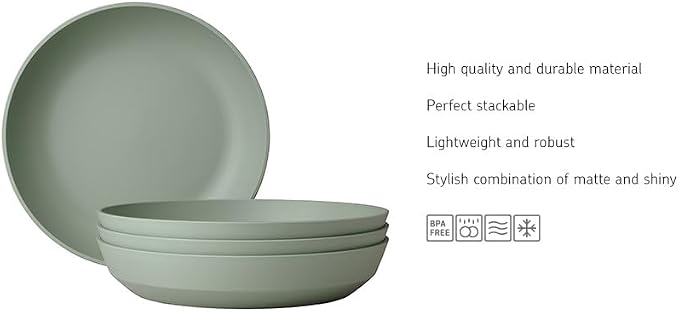 Mepal - Deep plate 4 pieces Silueta - Dishwasher & microwave resistant -