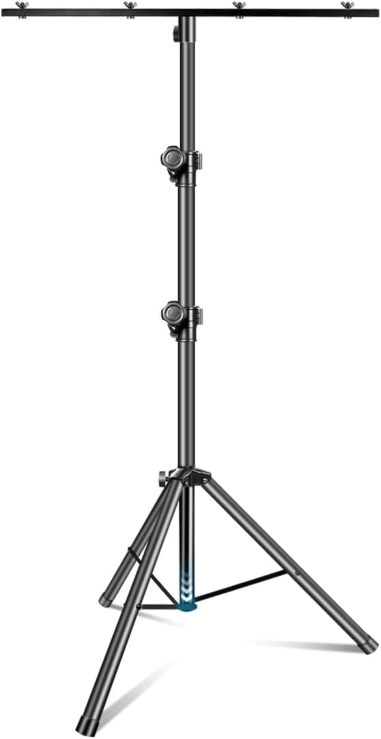 DJ Stand, T-Bar Tripod Stage Lights Stand Portable and Adjustable 49-114 Inch