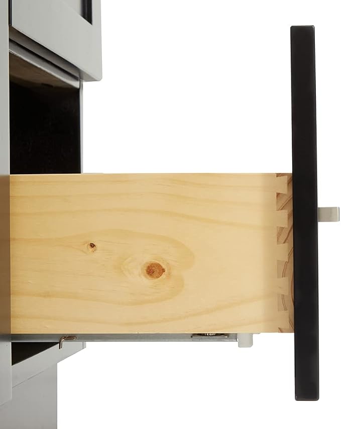 55" Black Bathroom Vanity 1.5" Edge Pure White Quartz Countertop