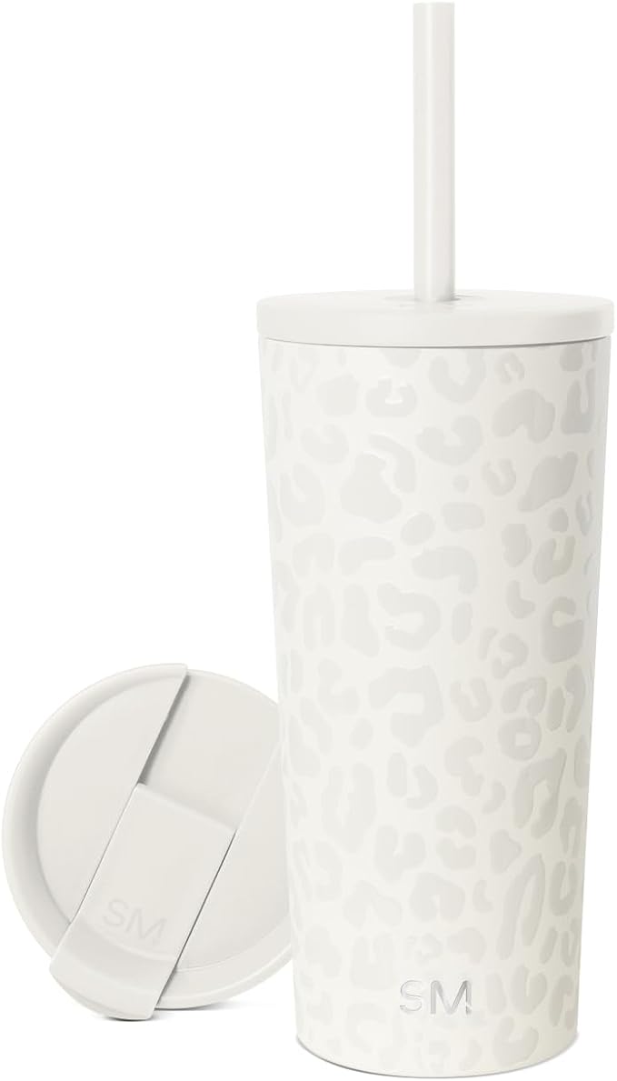 Simple Modern Iced Coffee Tumbler, Insulated | 20oz | Leopard | Reusable