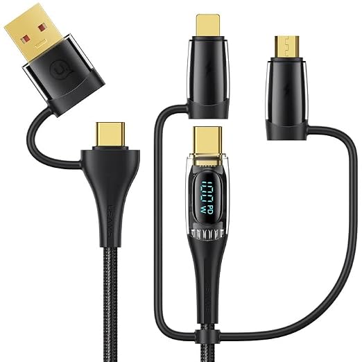 USB C to Multi Charging Cable, USAMS 100W 6.6FT 5A Type C to Type C Fast