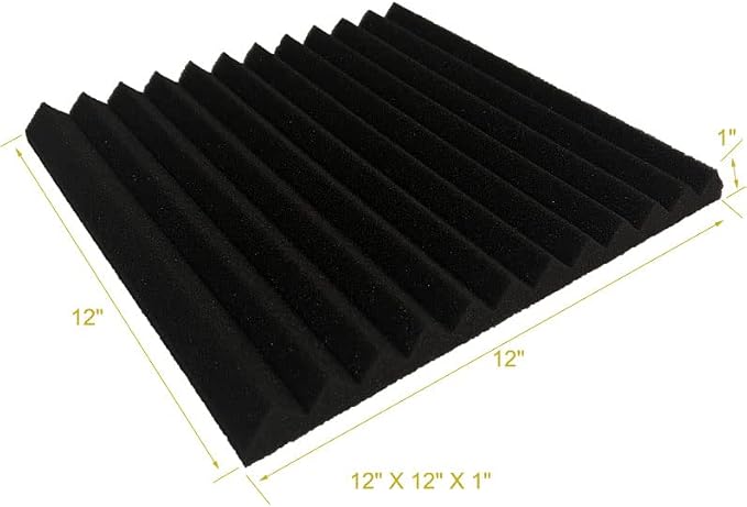 96 Pack Black/BLUE 12 "X 12 "X1" Acoustic Panels Studio Soundproofing Foam