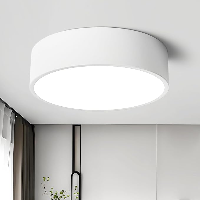 Dimmable LED White Flush Mount Ceiling Light Fixture