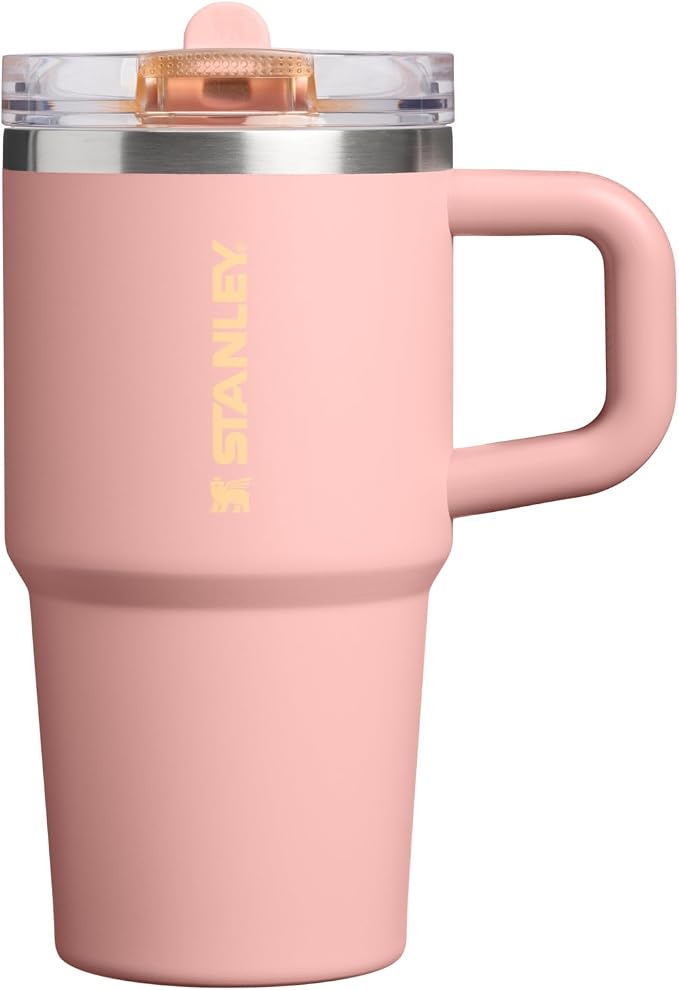 STANLEY Quencher ProTour Flipstraw Tumbler, 20 oz, Peach Rose | Built-In Straw