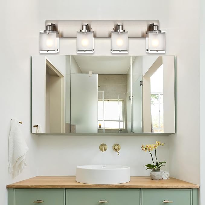 4-Lights Bathroom Light Fixtures Over Mirror
