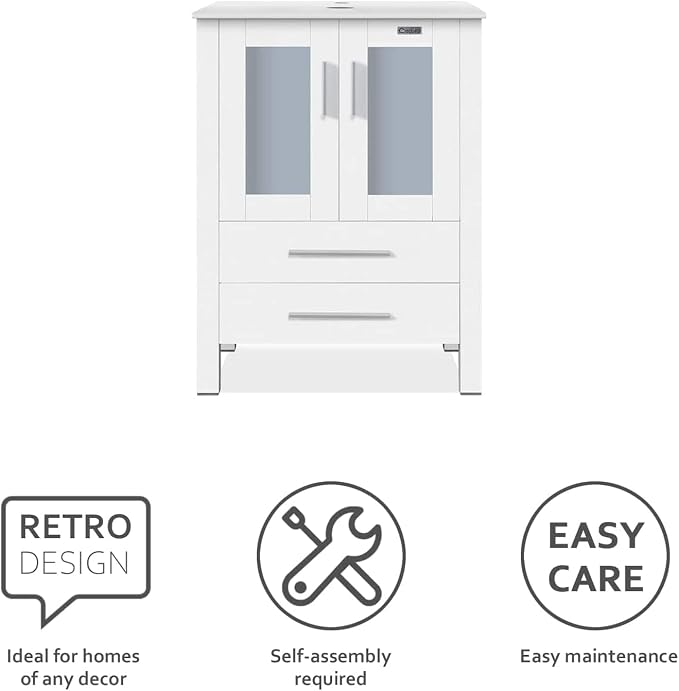 48" Modern Bathroom Vanity Sink Combo Freestanding Cabinet