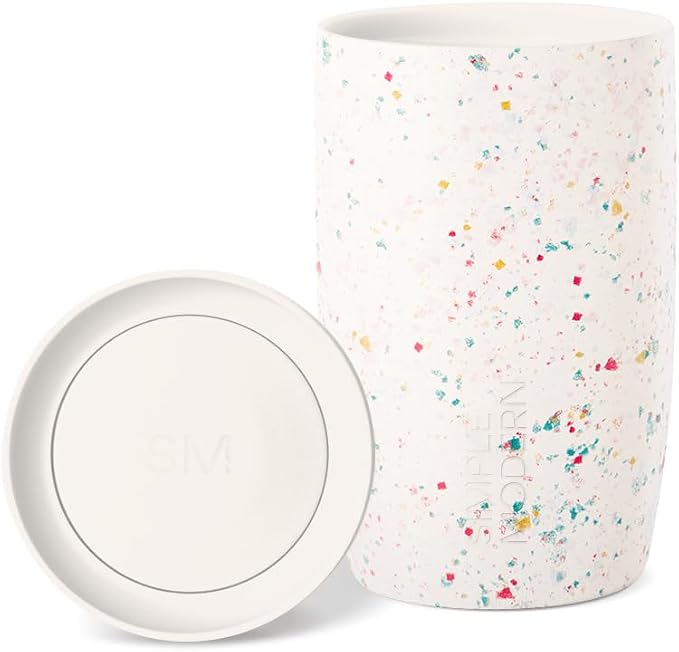 Simple Modern Insulated Travel Coffee Mug 360° Lid | 12oz | Terrazzo | Voyager