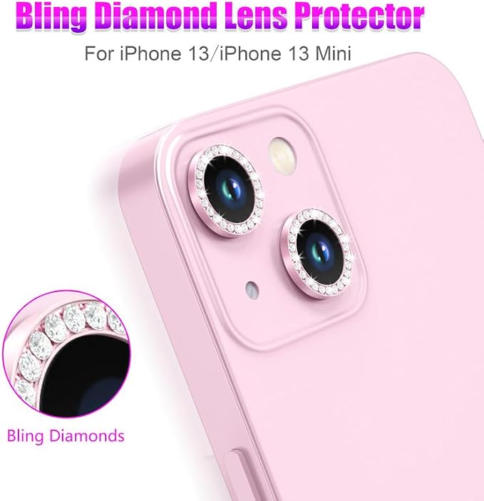 AGVEE 3+3 6 Pack for iPhone 13 6.1 inch / 13 Mini 5.4 inch Camera Lens Cover