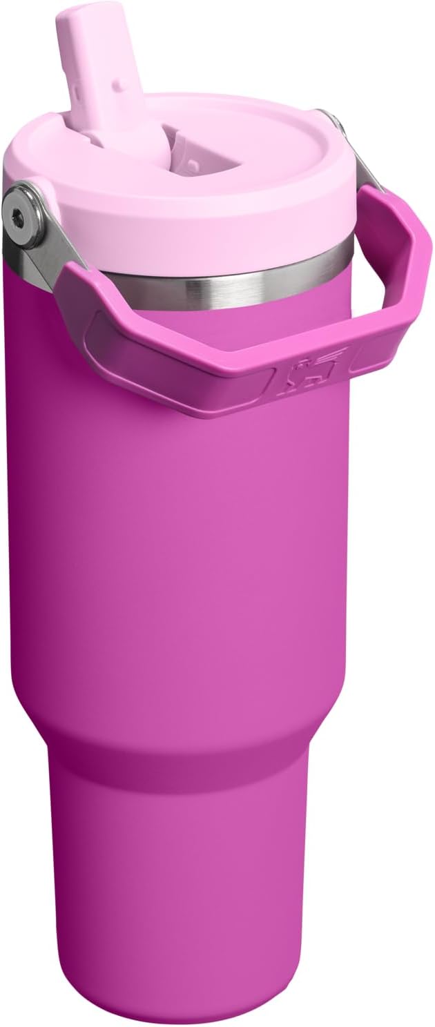 STANLEY IceFlow 2.0 Flip Straw Tumbler, 40 oz, Dark Blossom | Easy Carry Handle