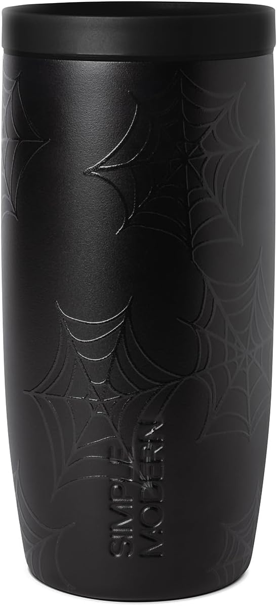 Simple Modern Halloween Travel Coffee Mug 360° Lid | 16oz | Spiderweb | Voyager