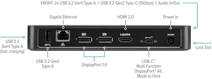 Targus DOCK430 USB-C Multi-Function DisplayPort Alt Mode Video Docking Station