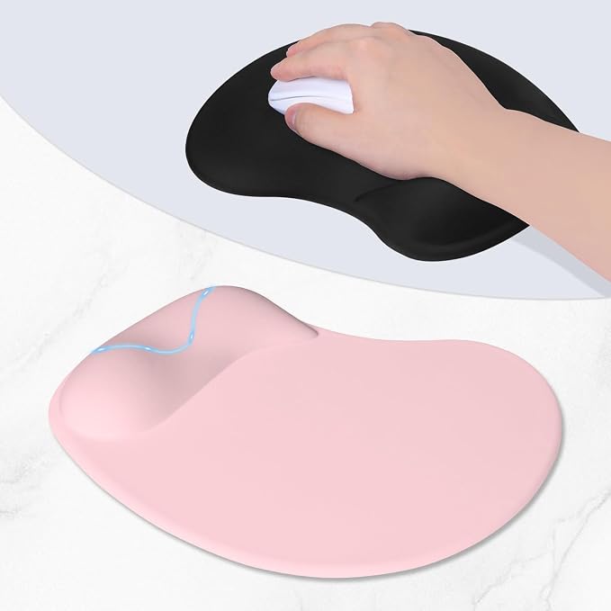 ITNRSIIET Ergonomic Mouse Pad, Cushioned Gel Wrist Rest, Non-Slip Base
