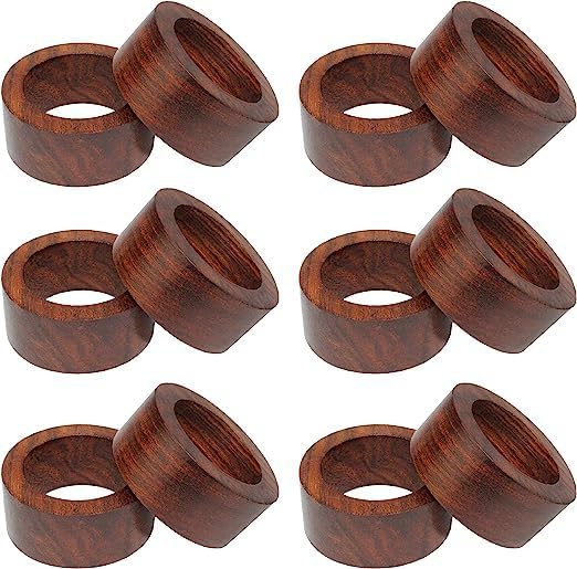 Napkin Rings for Dining Table, Classic Farmhouse Style, Holiday and Party Decor