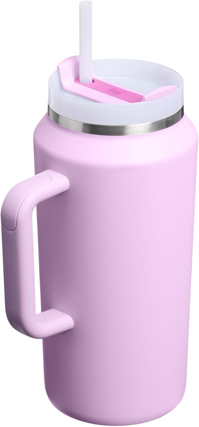 STANLEY Quencher H2.0 Flow State Tumbler, 64 oz, Soft Orchid | Handle and Straw