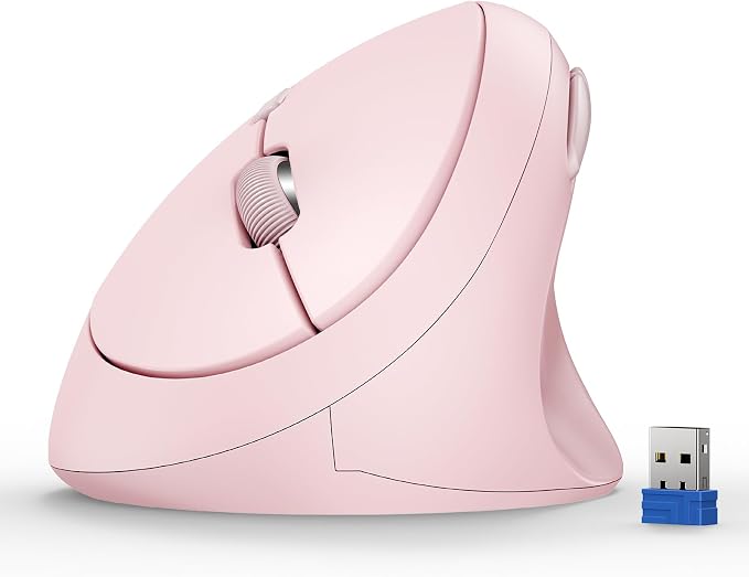 TECKNET Ergonomic Mouse, 4800 DPI Wireless Vertical Mouse, 5 Adjustable DPI