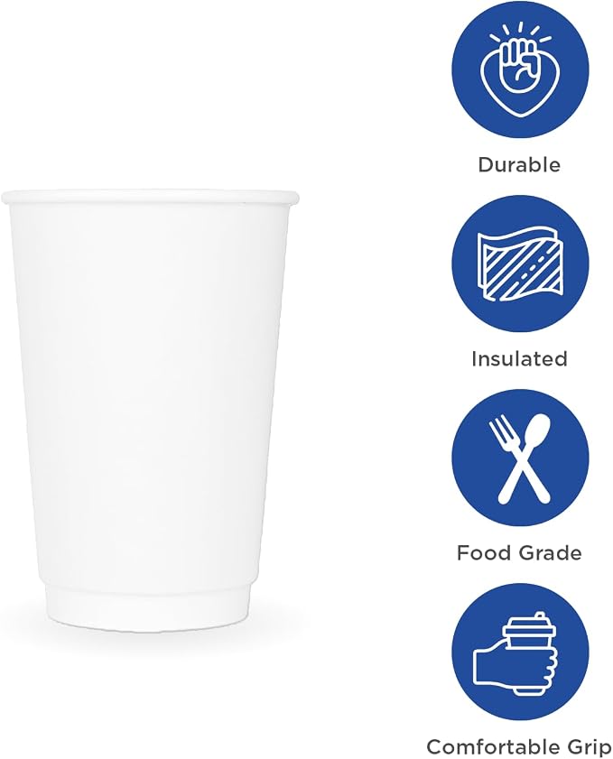 Karat C-KIC520W 20 oz. Insulated Paper Hot Cups