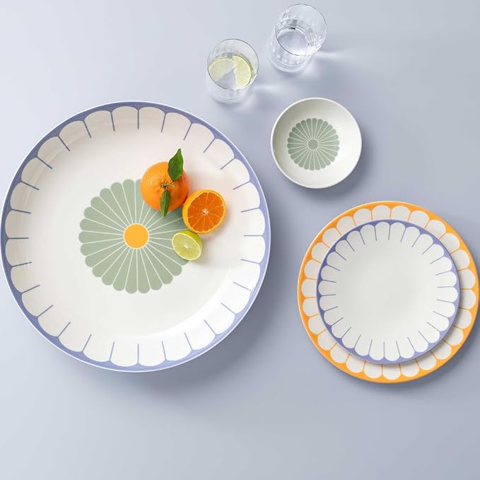 Villeroy & Boch Fleur Vert Dessert Bowl, Creamy White/Green, 3.75 oz | Creamy