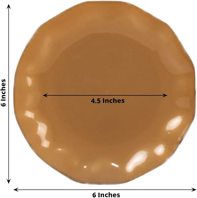 Efavormart 10 Pack | Gold 6" Round Plastic Dessert Salad Plates, Disposable