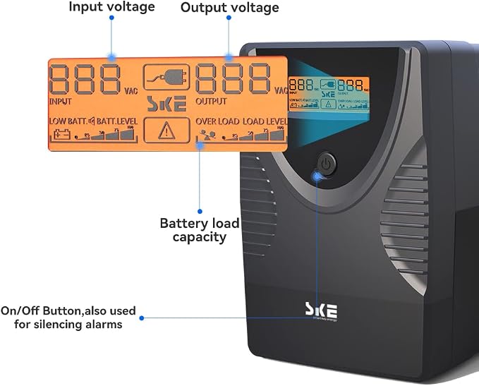 Ups Battery Backup and Surge Protector 425VA/240W, Computer Uninterruptible