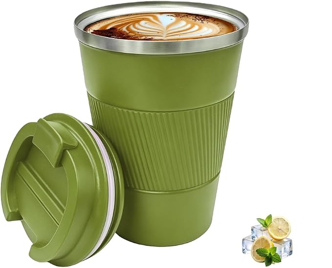 Coffee Mug with Leak Proof Lid, Travel Mug Stainless Steel Tumbler, Double Wall