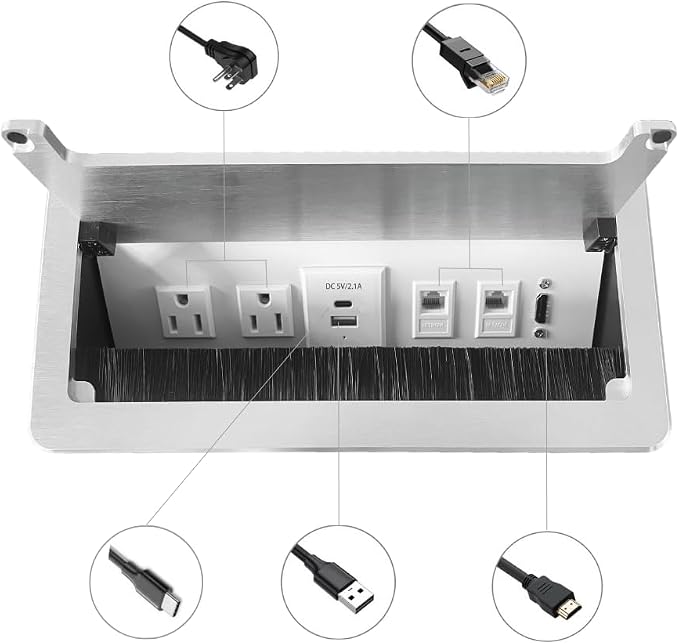 ZESHAN Conference Table Power hub Conference Table connectivity Box
