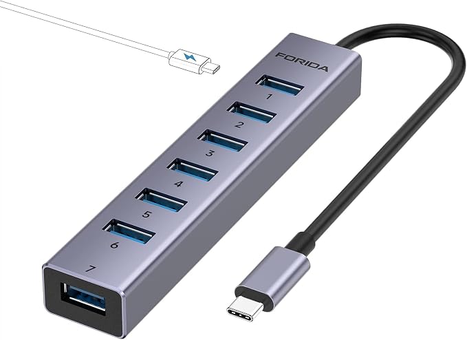 FORIDA USB C Hub-8 Port USB HUB