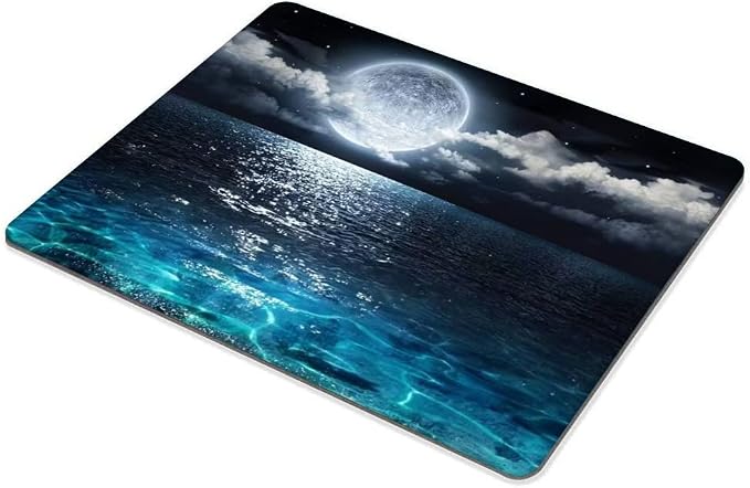 Ocean and Moon Mouse pad Customized Mousepad Non-Slip Rubber Base Mouse Pads