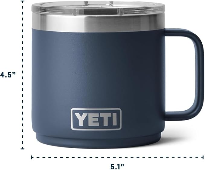 YETI Rambler 14 oz Ceramic Lined Stackable Mug, Vacuum Insulated, Stainless