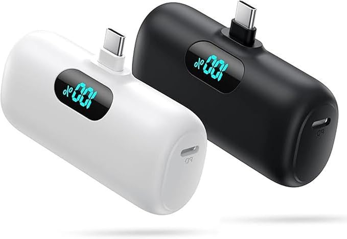 Samll Portable Charger for iPhone 16/15 Series, 5000mAh 3A PD USB C Power Bank