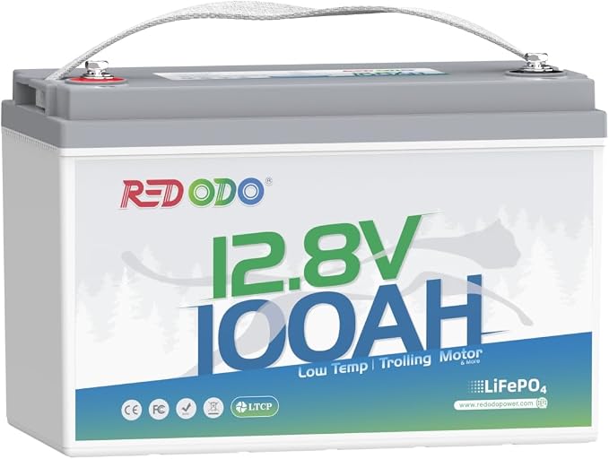 Redodo 12V 100Ah LiFePO4 Battery, Low Temperature Protection, Trolling Motor
