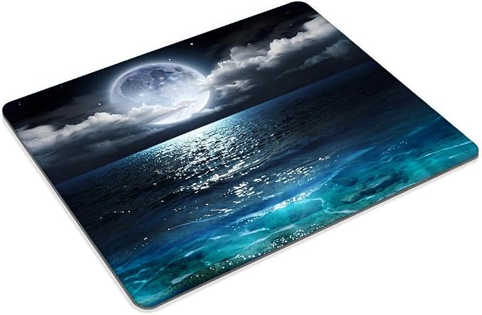 Ocean and Moon Mouse pad Customized Mousepad Non-Slip Rubber Base Mouse Pads