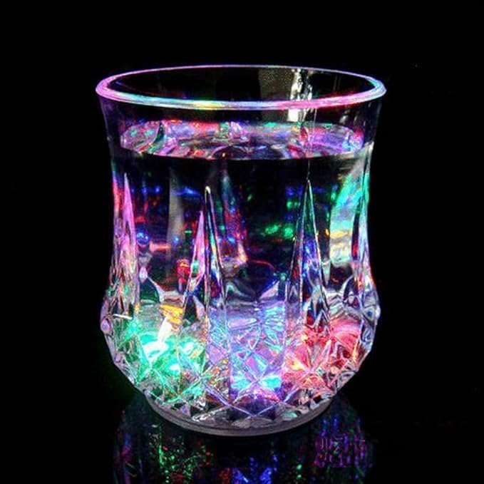 Flash Light Up Cups Glowing LED Beer Wine Whisky Liquor Crystal Glasses Tumbler