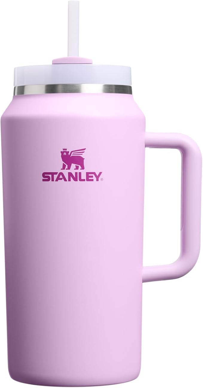 STANLEY Quencher H2.0 Flow State Tumbler, 64 oz, Soft Orchid | Handle and Straw