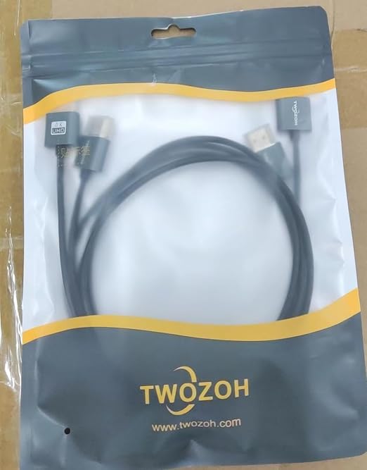 Twozoh Flexible & Slim HDMI Cable 3.3FT 2 Pack, Ultra Thin HDMI Cord Supports