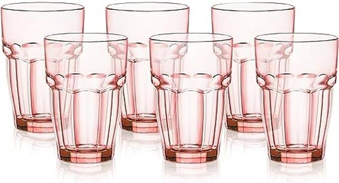 Bormioli Rocco Rock Bar 12.5 oz. Long Drink Stackable Tempered Beverage Glasses