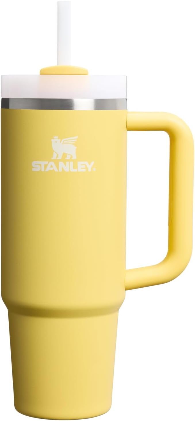 STANLEY Quencher H2.0 Flow State Tumbler, 30 oz, Daffodil | Handle and Straw |