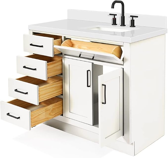 Bathroom Vanity 43" White