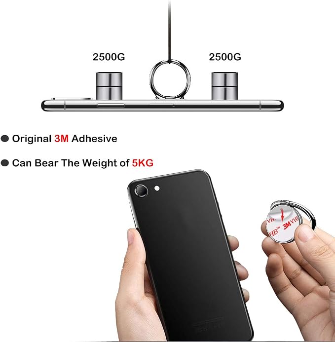 Cell Phone Ring Holder Stand, Cell Phone Grip Holder, Adhesive Phone Grip