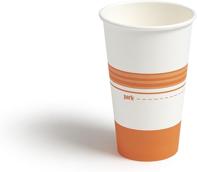 Perk Paper Hot Cups, 16 Oz