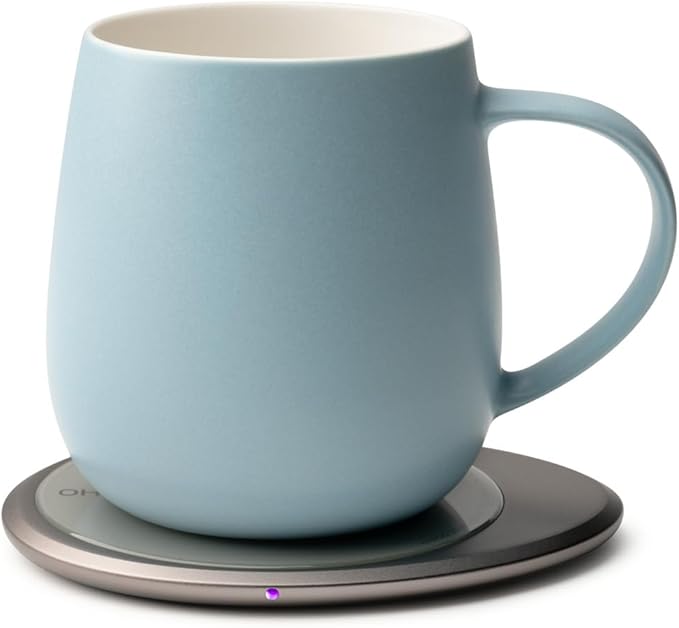 Ui 3 Self-Heating Mug Set – Moonmist Blue | 12 fl oz / 355 mL Ceramic Coffee &