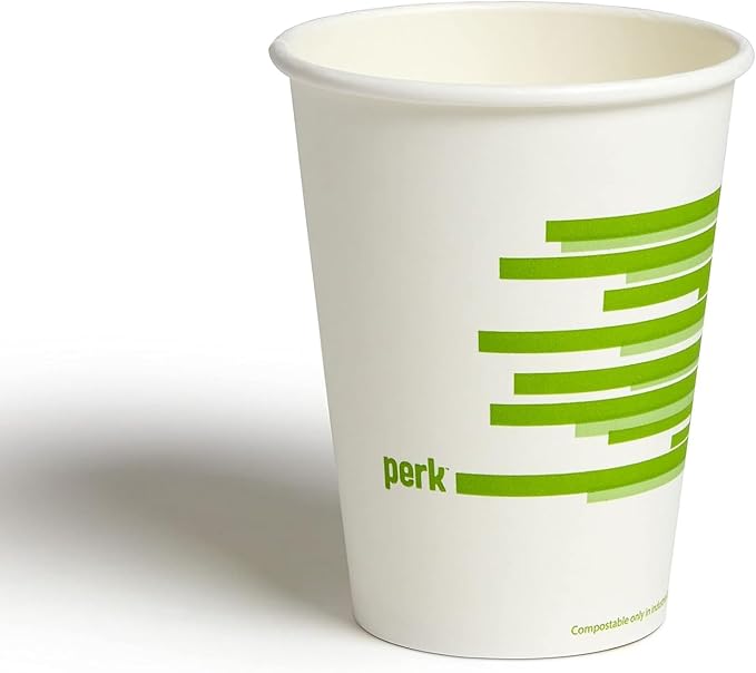 Perk Eco 12 Oz Compostable Paper Hot Cups