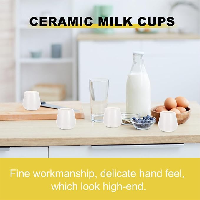 ULTECHNOVO 12 Pcs Ceramic Creamer Pitchers, Mini Milk Jugs