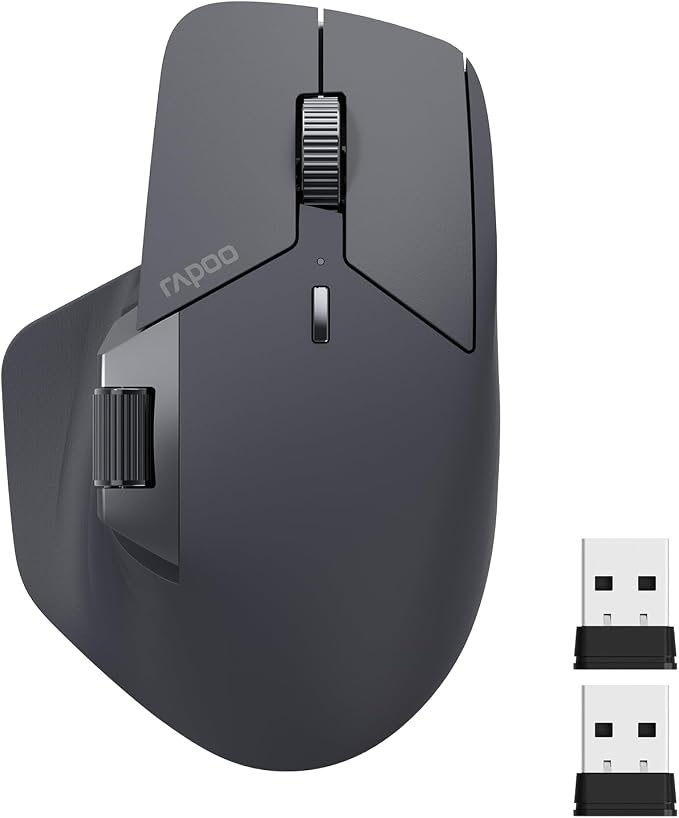 Rapoo MT760 Multi-Device Wireless Mouse, 11 Programmable Buttons, 4K DPI