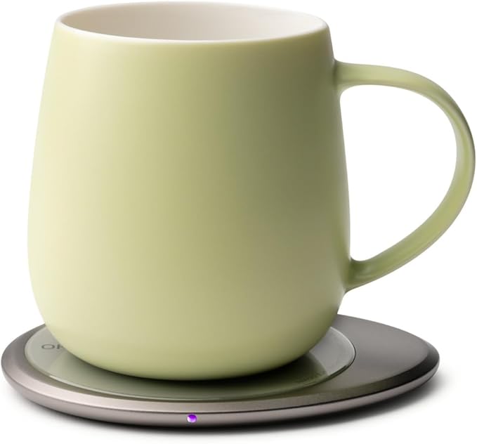 Ui 3 Self-Heating Mug Set – Verde Green | 12 fl oz / 355 mL Ceramic Coffee &