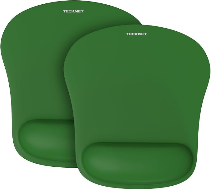 TECKNET 2 Pack Mouse Pad with Wrist Support, Ergonomic Gaming Mouse Pad Pain